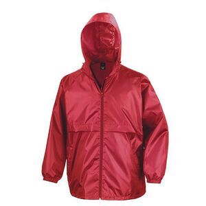 Result Mens Core Adult Windcheater Water Repellent Windproof Jacket / Red
